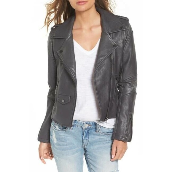 BLANKNYC Jackets & Blazers - Blank NYC Gray Easy Rider Faux Leather Moto Jacket